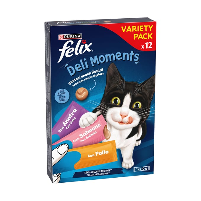 12x 10g Felix Deli Moments Multipack kattensnacks