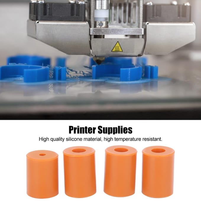 4 stuks Siliconen Hittebed Nivelering Kolom Geschikt voor 3D Printer Ender2Ender 3Ender 3 proCR1010s PRO gray
