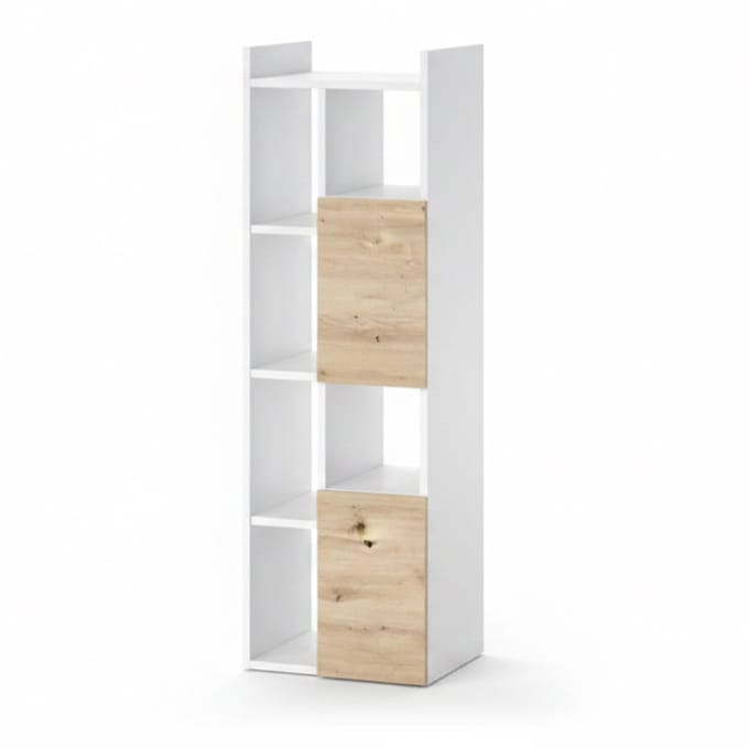 Vicco Alf Badkamerkast – 36 x 117 cm met 2 laden Wit