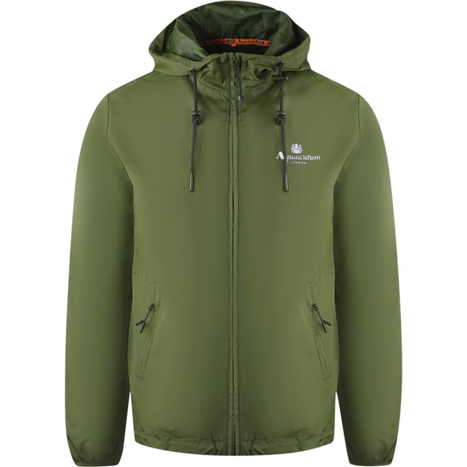 Aquascutum London Logo Army Green Active Windbreaker Jacket