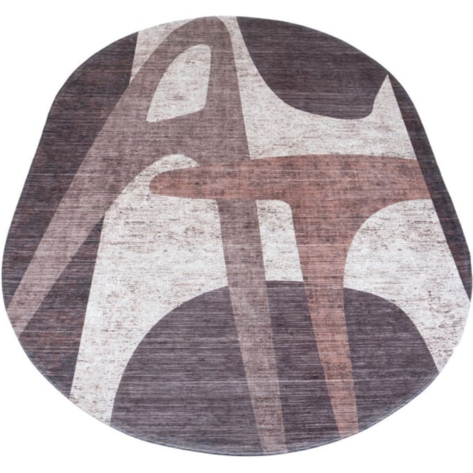 Vloerkleed Form - Ovaal 200 x 290 cm - Design Vloerkleed met Geometrisch Patroon
