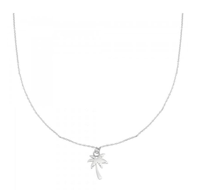 Jomide Ketting Palmboom - Zilverkleurig - Dames