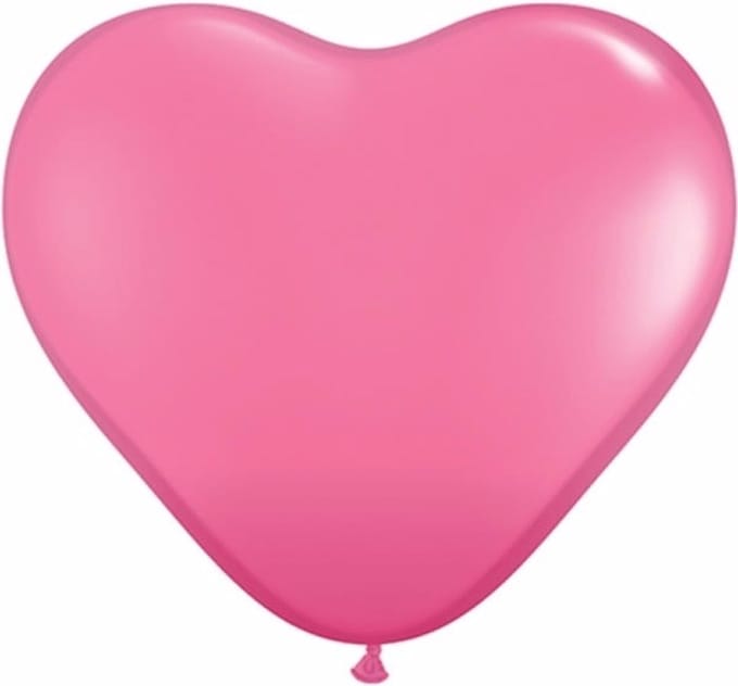 Shoppartners HSP Hartjes ballonnen - roze - 10x - ballon - 25 cm