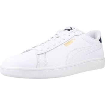 PUMA Heren Sneakers Smash 3.0 L Collectie - Wit Navy Goud, Essentiële dagelijkse loopschoenen voor heren.