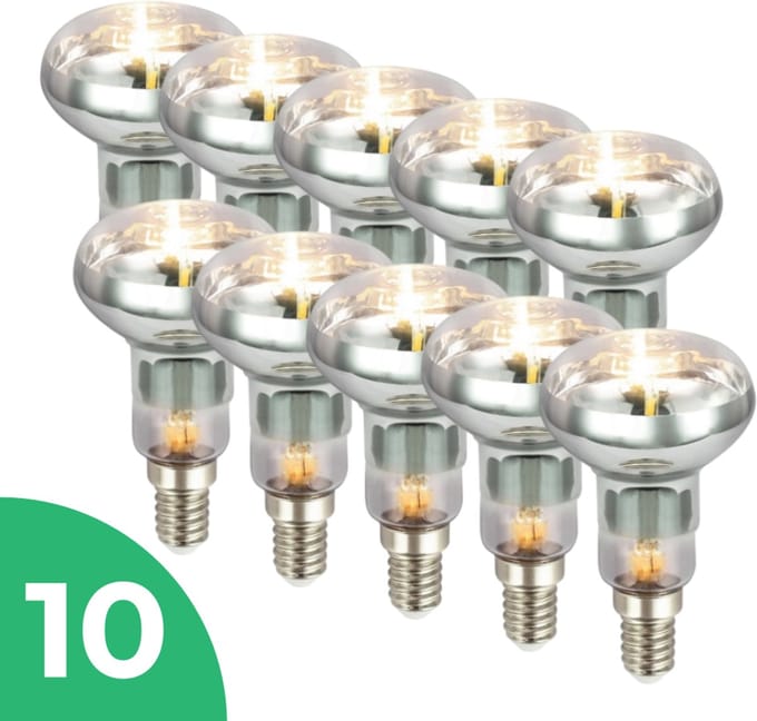 Trixline Reflector Gloeilamp R50 E14 - 25W - Warm Wit Licht (2700K) - 150 lm - 2 jaar - Niet Dimbaar - 10 stuks