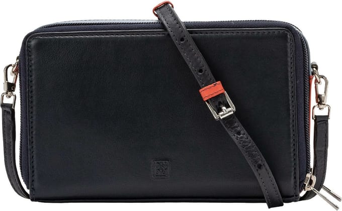 DuDu Ines Crossbody tas Leder 19 cm - Dames - navy