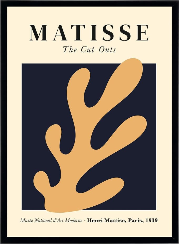 Poster Henri Matisse - Cut Outs - Gele Bloem - Art Print - Abstracte Kunst - Artwork - 50x70 cm