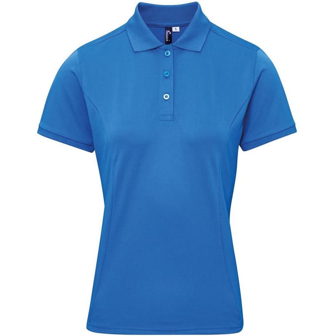Premier Dames/Dames Coolchecker Plus Poloshirt (Saffierblauw)