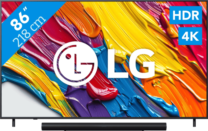 LG 86" QNED82 4K (2025) + Sonos Arc Ultra Zwart