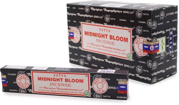 Satya - midnight bloom - wierook - doos 12 pakjes
