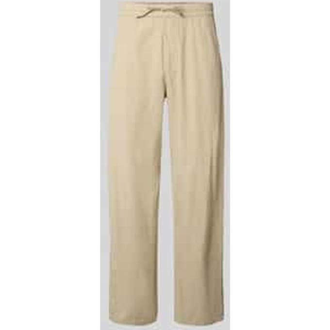 Stoffen broek met achterzakken