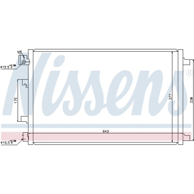 Condensator, airconditioning NISSENS 940038