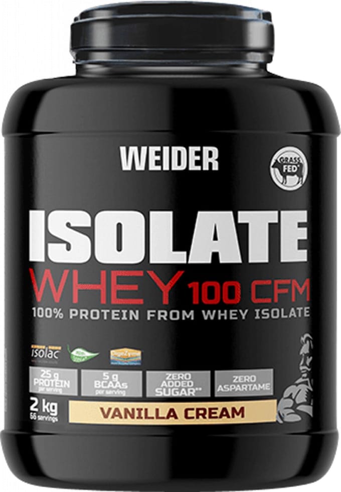 Weider Isolate Whey 100 CFM (2000g) Vanilla Cream - Eiwitten - Wei-eiwit isolaat