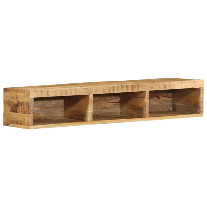 vidaXL - Tv-meubel - wandmontage - 100x30x19 - cm - massief - ruw - mangohout