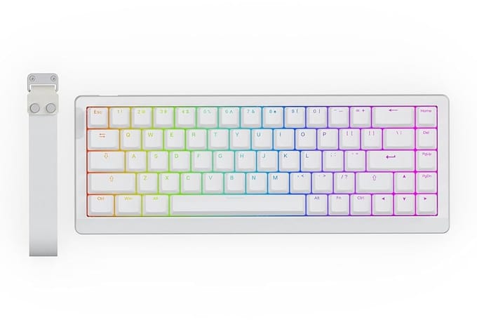 EPOMAKER HE68 Lite - Hall Effect - 8000hz - Magnetisch Toetsenbord - RGB - 65% - QWERTY - Gaming Keyboard - Clear Mag Switch - Wit