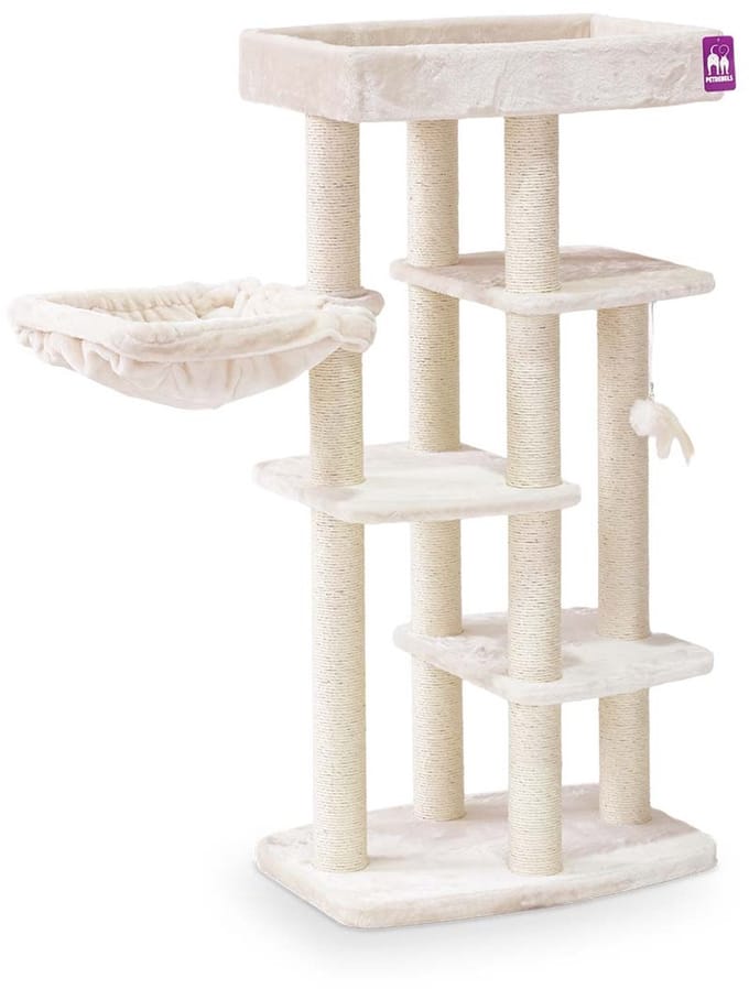 Petrebels Springfield 139 krabpaal - Creme - met hangmat - extra stabiel