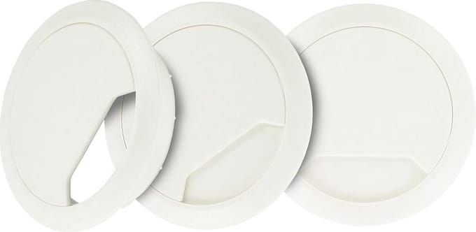 TQ4U Kabeldoorvoer - ABS Kunststof - Ø 80 mm - Verstelbaar - Wit - 3 stuks