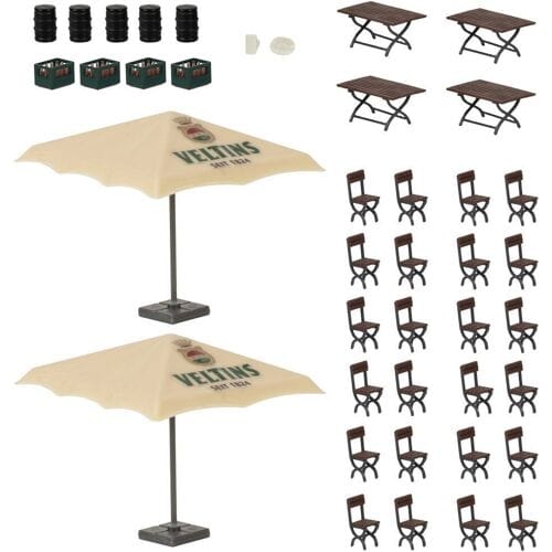 Faller - 1/87 BIERTUIN SET VELTINS (5/24) * - modelbouwsets, hobbybouwspeelgoed voor kinderen, modelverf en accessoires