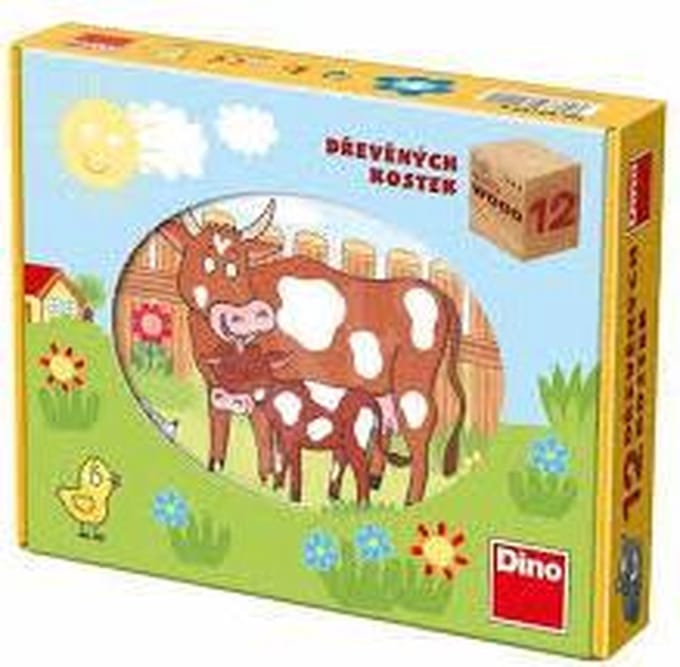Blokken puzzel boerderij puzzel.
