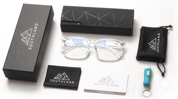 Southland Computerbril Op Sterkte +1.5 - Blauw Licht Bril - Blauw Licht Filter Bril - Blue Light Glasses - Beeldschermbril - Blue Light Filter Bril