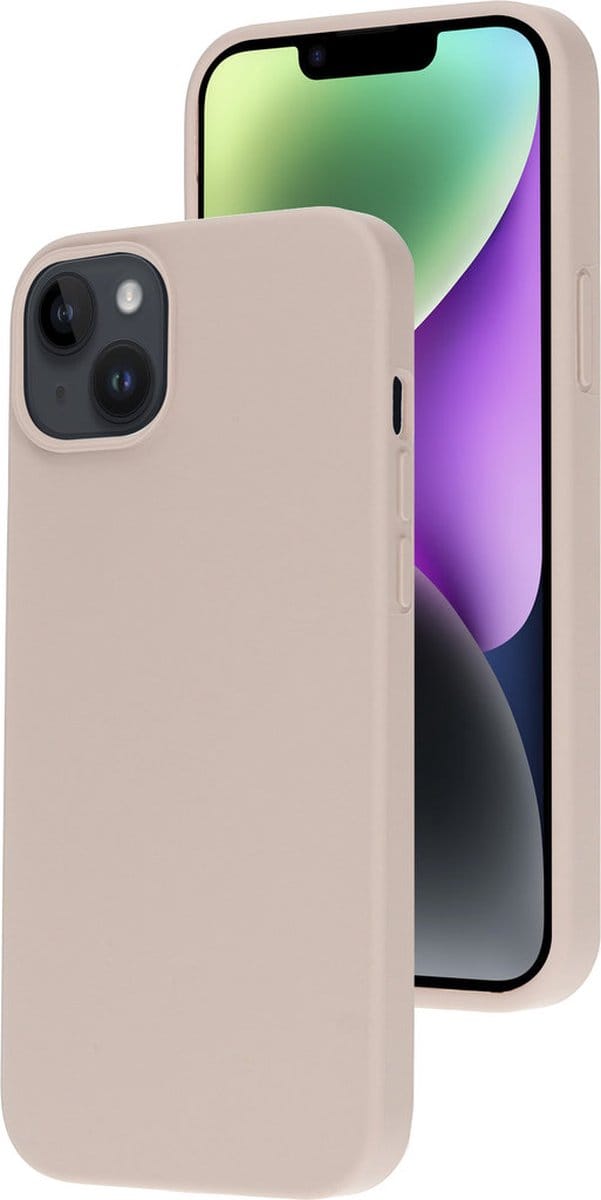 Mobiparts hoesje geschikt voor de Apple iPhone 14 Plus - Siliconen - Beige Roze