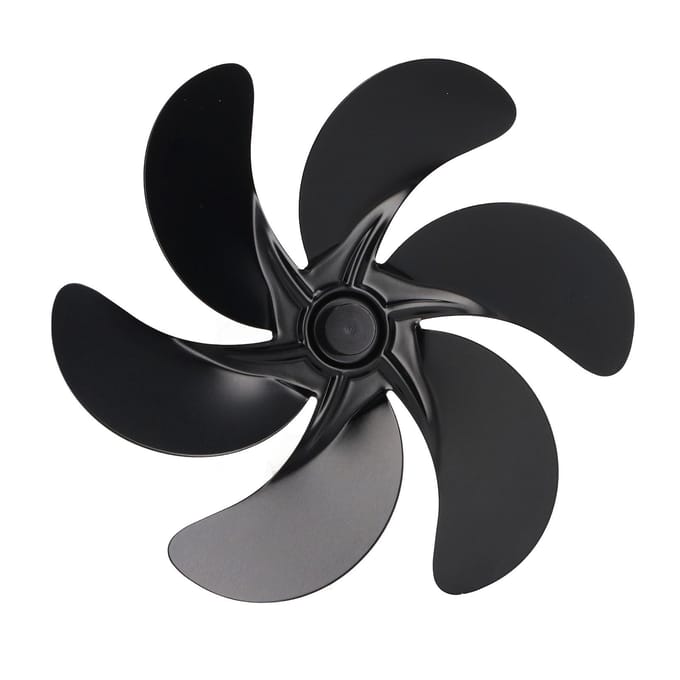 Pale de ventilateur de poêle Alliage d'aluminium Résistant aux hautes températures Noir Pale de rechange pour ventilateur de cheminée 6