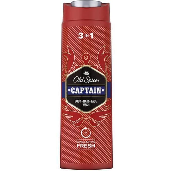 Douchegel 3-in-1 Old Spice Captain 400 ml - Gemengd - Fles