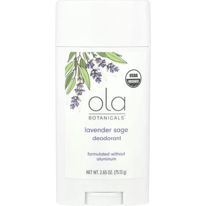 Dr. Mercola, Ola Botanicals® Deodorant, Lavender Sage, 2.65 oz (75.13 g) white
