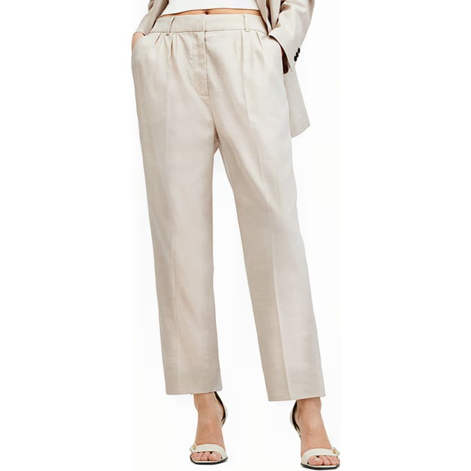 AllSaints Whitney Trouser Neutral Beige Größe: 4 | Straight Jeans Outlet | Damen | Braun