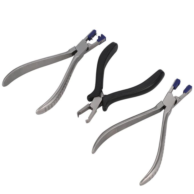 3 stuks Randloze Bril Tang Optische Bril Afstel Tang Reparatie Kit gray