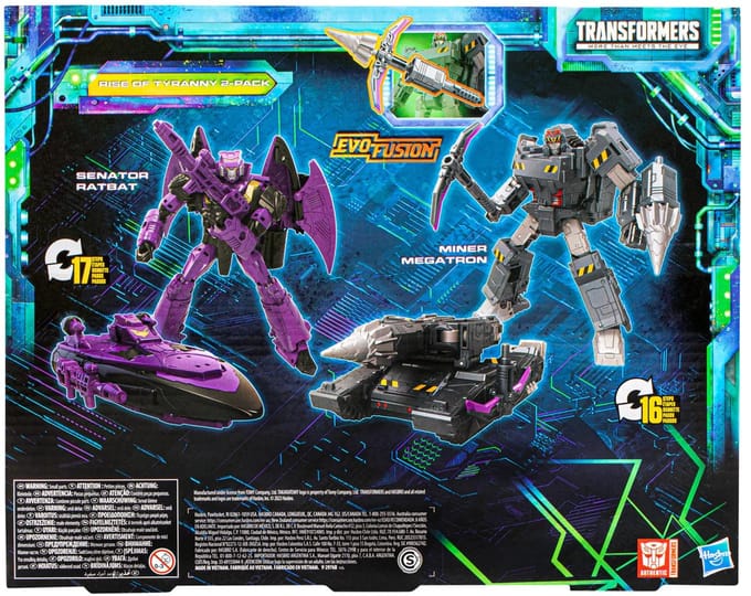 Transformers Legacy Evolution Senator Ratbat & Miner Megatron