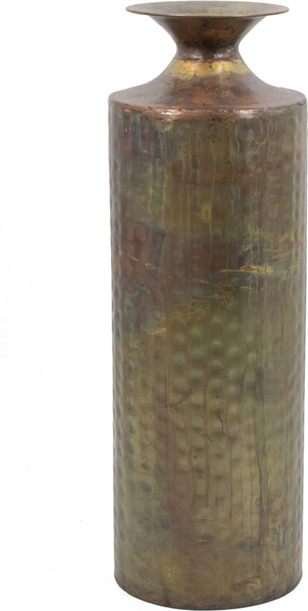 HomeBound by KY | Vaas metaal roest | 13,5x17x42cm | bloemenvaas roest