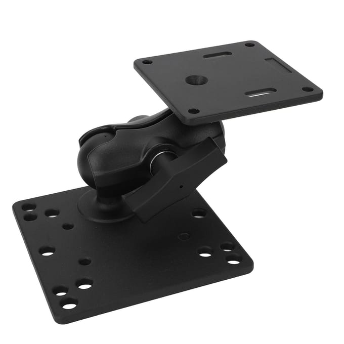 Dubbele Socket Arm Aluminiumlegering met 1,5 inch C-formaat Baladapter Dubbele Balbevestiging voor Tablet Mobiele Telefoon Visvinder gray