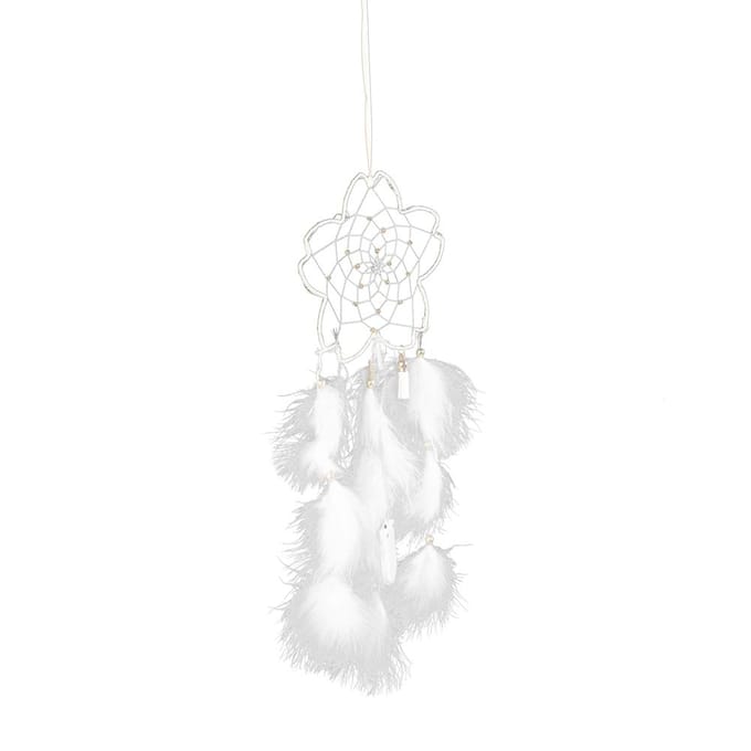 LED Dromenvanger Hanger Decoratie voor Thuis Muurhanger Bruiloftsfeest Decor Veren Decor white