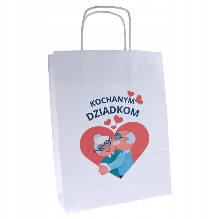 Papieren Cadeautas voor Opa & Oma - 24x10x32 cm