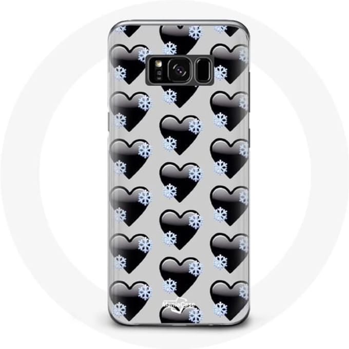 Hoesje voor Samsung Galaxy S8 Zwarte hartenachtergrond