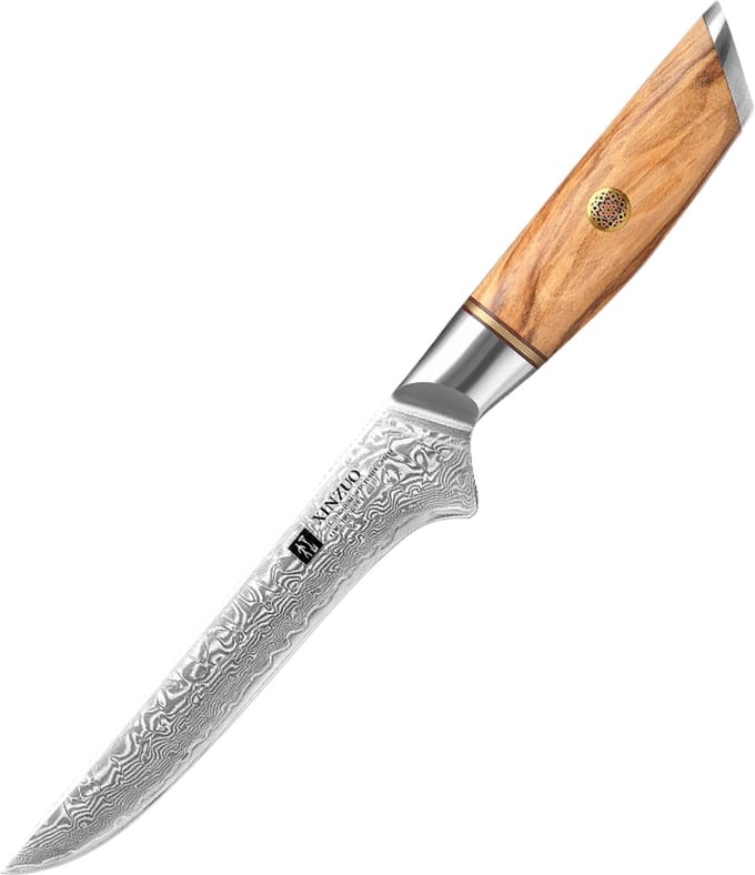Uitbeenmes van de Xinzuo B37 Damascus Series