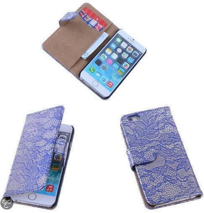 Lace Blauw iPhone 6 Book/Wallet Case/Cover Hoesje