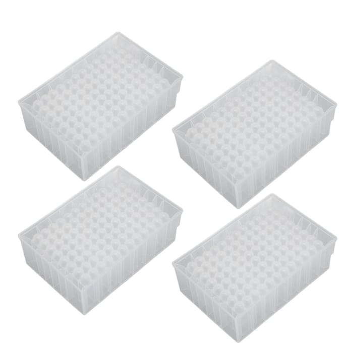 10 stuks Diepe Put Plaat 96 Putjes 2.2ML PP Plastic Laboratorium Opslag Microplaten 41mm Hoogte white