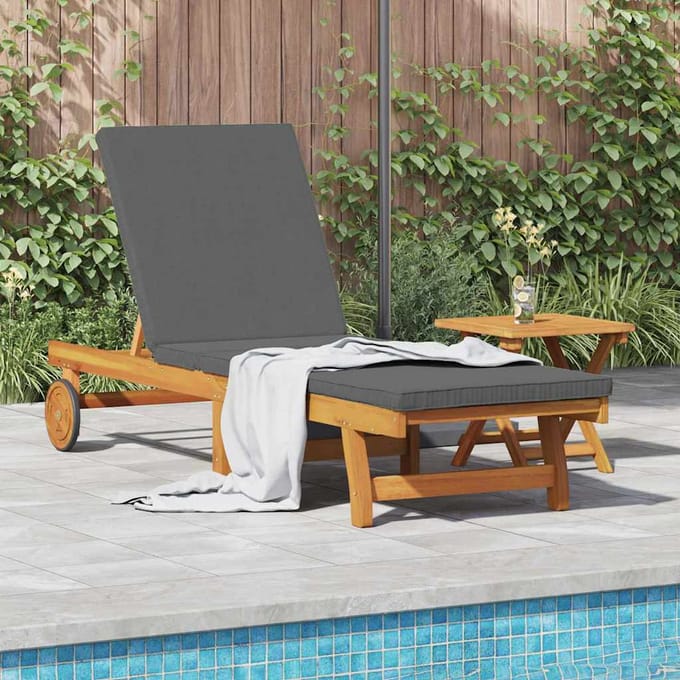 vidaXL - Ligstoel - 2 - st - Massief - Acacia - Hout - Bruin