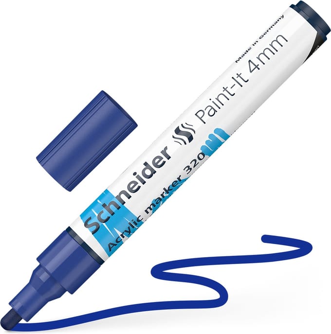 Schneider acrylmarker - Paint-It 320 - schrijfbreedte 4 mm - blauw - S-120203