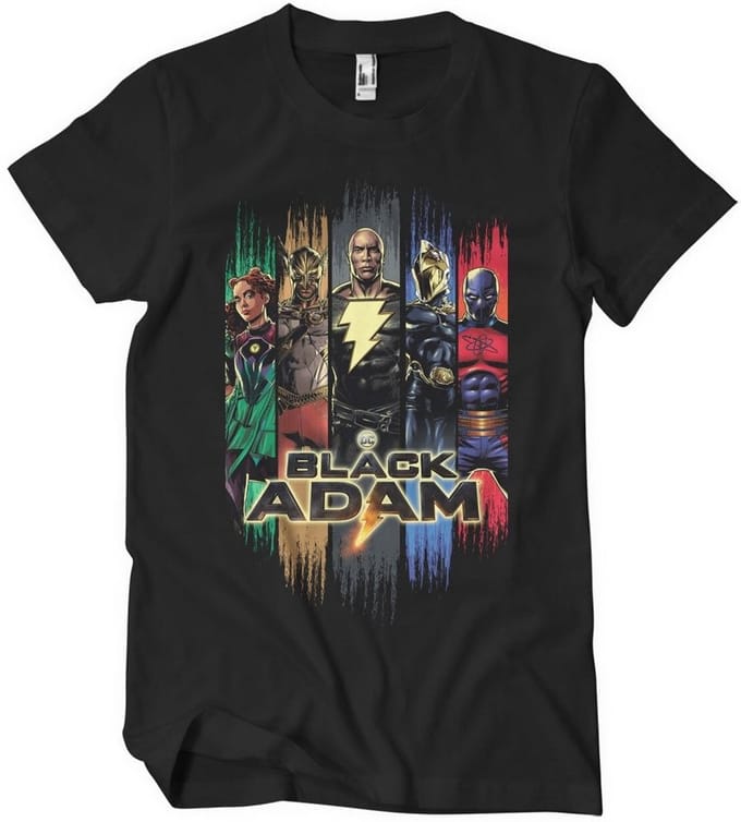 DC Comics Black Adam-karakterrs -T-shirt, groot en lang model WB-1-BLAD005-DTF715