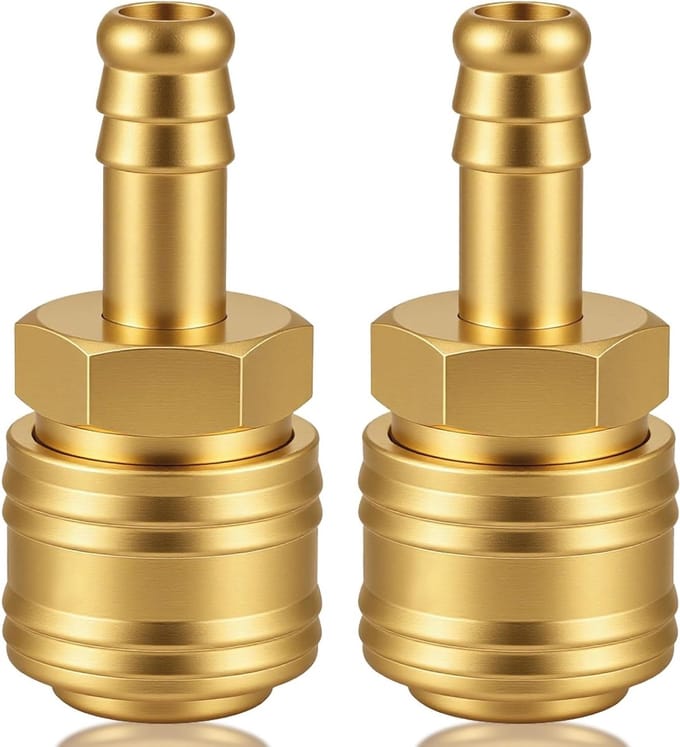 Verbindingsstuk voor luchtcompressor 10 mm messing NW7.2 - Slangverbinding, koppeling en ventieladapter