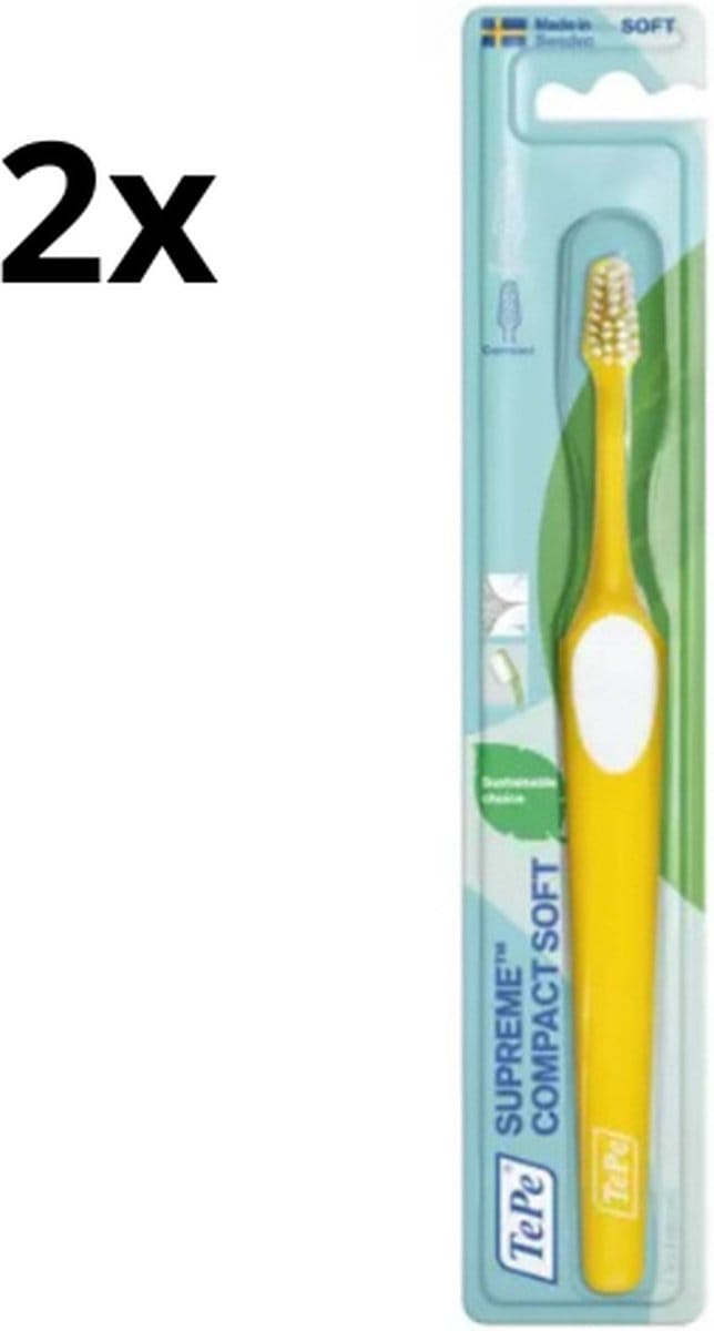 2x TePe Tandenborstel Supreme Compact Soft