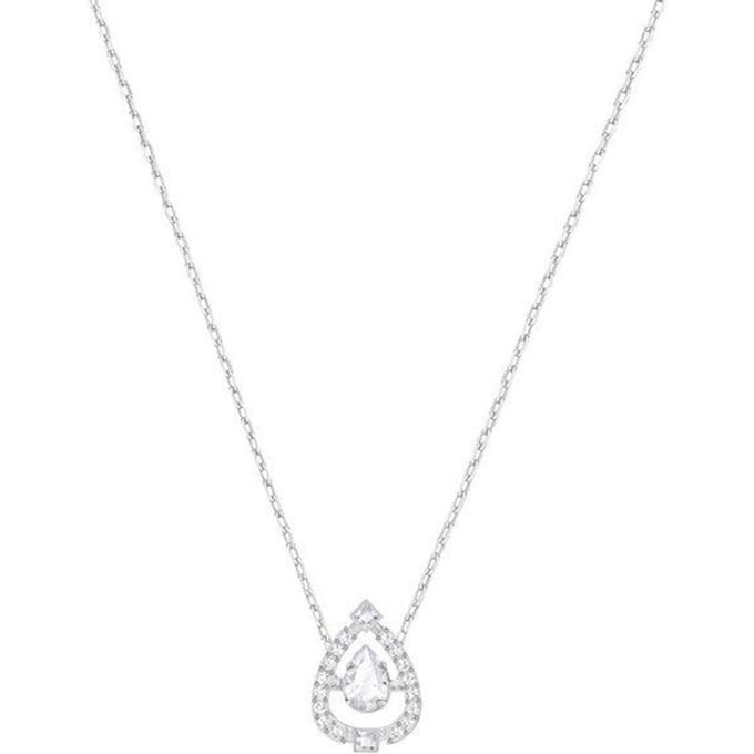 Swarovski Sparkling Classic Dazzling Druppel Ketting Dames ketting Zilver 5451992 Box (Random Color) white