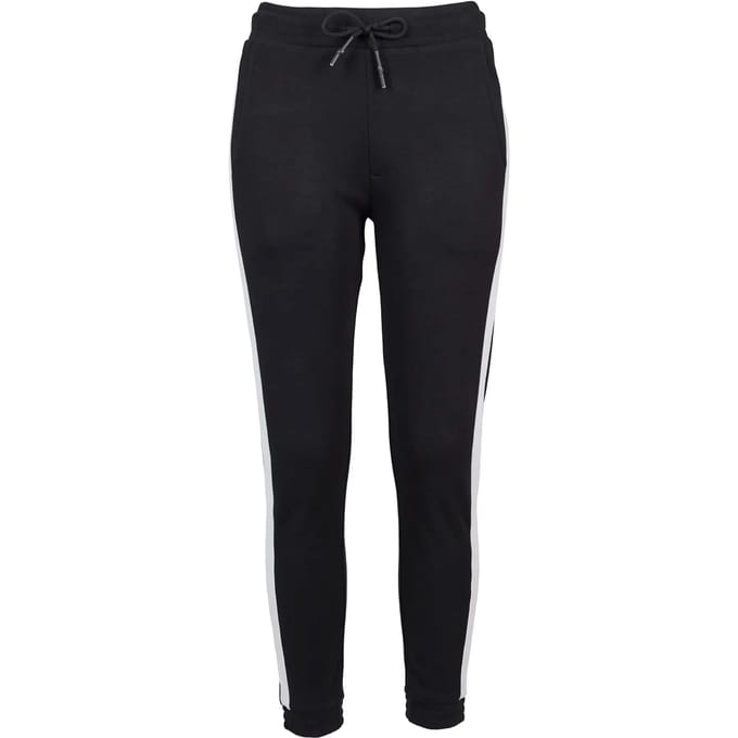 Urban Classics - Interlock Dames joggingbroek - S - Zwart/Wit
