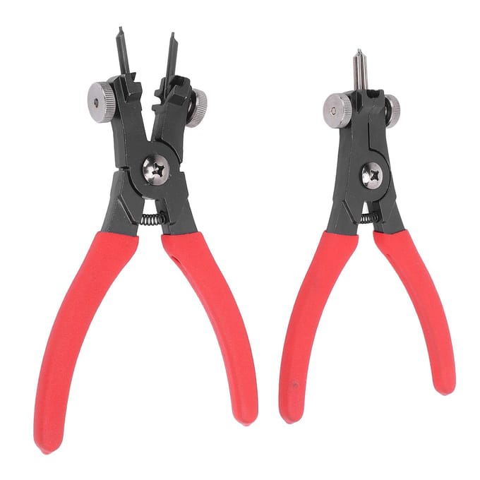 Jeu de 2 pinces pour circlips réglables internes externes pour la plupart des véhicules, extracteur de retenue pour circlips gray