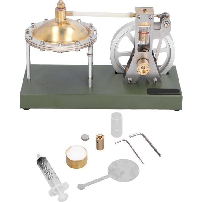 Transparant Stoommachine Model Natuurkunde Experiment Educatief Speelgoed voor Klaspresentatie gray
