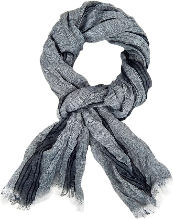 Lichte Herensjaal Gestreepte Viscose 180x65 cm