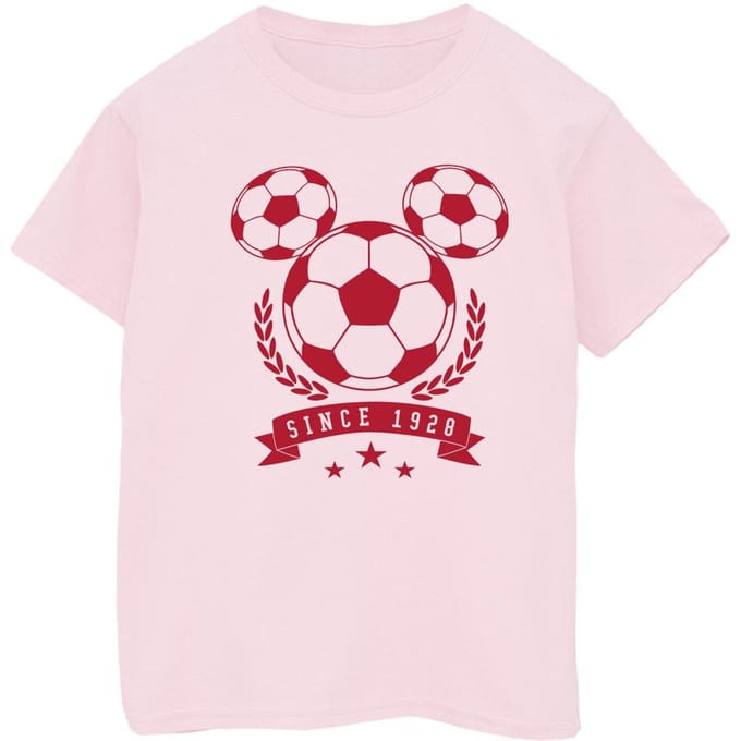 Disney Jongens Mickey Voetbalhoofd T-Shirt (Baby Roze)